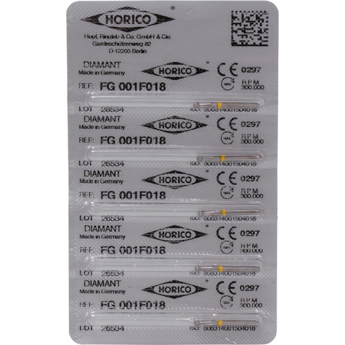 Diamant 001 5 stk gul x-fin, FG, figur 001, ISO 018