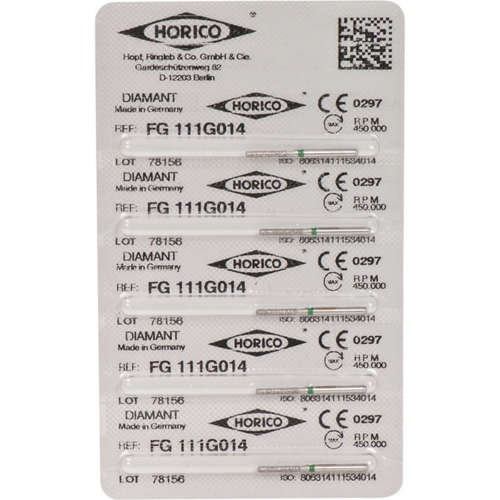 Diamant 111 5 stk. grønn grov, FG, fasong 111, 8 mm, ISO 014