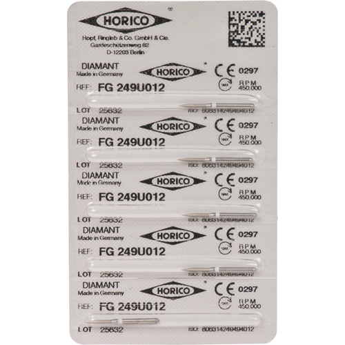 Diamant 249 5 stk. hvit ultra-fin, FG, fasong 249, 8 mm, ISO 012