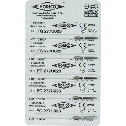 Diamant 277 5 stk. hvit ultrafin, FG, figur 277, 4,5 mm, ISO 023
