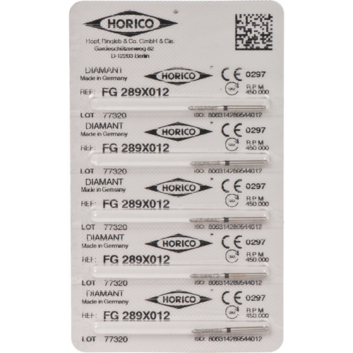 Diamant 289 5 stk. svart ekstra grov, FG, figur 289, 8 mm, ISO 012