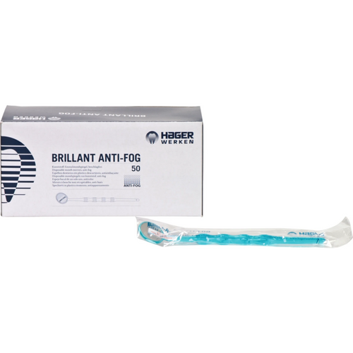 BRILLANT Anti-Fog 50 munnspeil blå-transparent