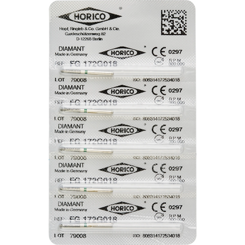 Diamant 172 5 stk grønn grov, FG, figur 172, 8 mm, ISO 018