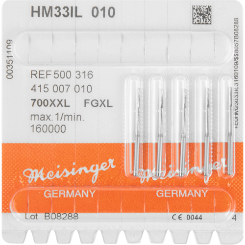 Kirurgisk hardmetallfreser HM 33IL 5 FG XL, fasong 415, 5,5 mm, ISO 010