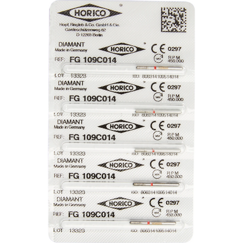 Diamant 109 5 stk rød fin, FG, fasong 109, 4 mm, ISO FG, fasong 109, 4 mm, ISO 014