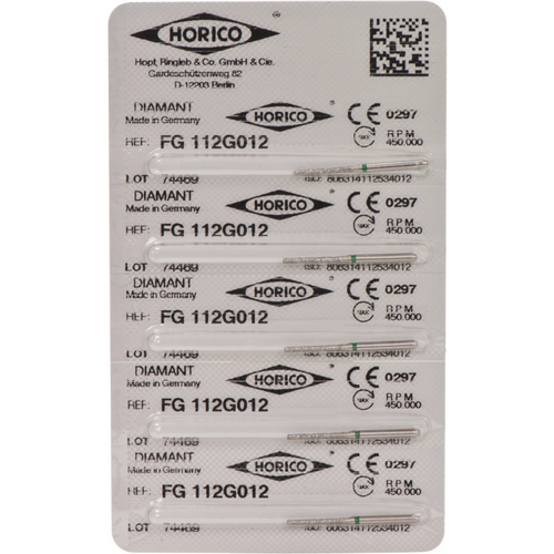 Diamant 112 5 stk grønn grov, FG, fasong 112, 10 mm, ISO 012