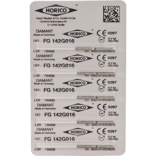 Diamant 142 5 stk grønn grov, FG, figur 142, 10 mm, ISO 016