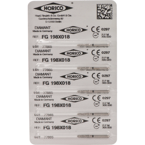 Diamant 198 5 stk. svart ekstra grov, FG, figur 198, 8 mm, ISO 018