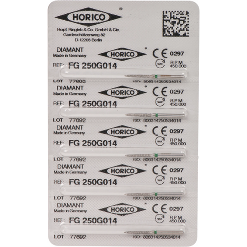 Diamant 250 5 stk grønn grov, FG, figur 250, 10 mm, ISO 014