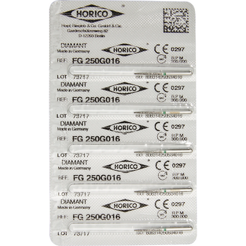 Diamant 250 5 stk. grønn, grov, FG, fasong 250, 10 mm, ISO 016