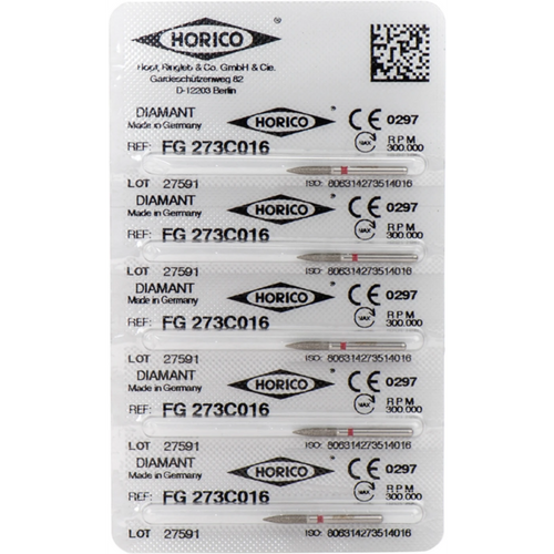 Diamant 273 5 stk. rød fin, FG, figur 273, 8 mm, ISO 016