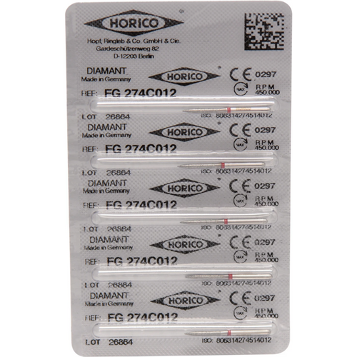 Diamant 274 5 stk rød fin, FG, figur 274, 10 mm, ISO 012
