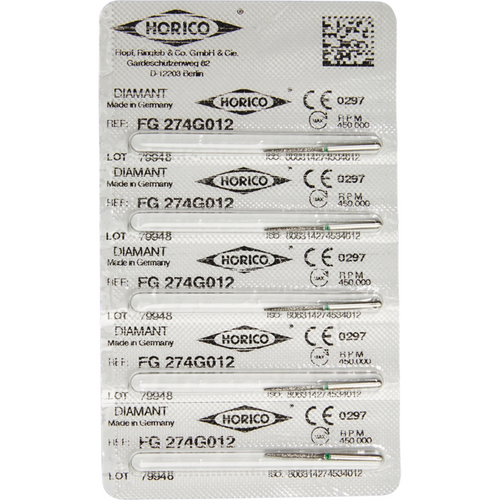 Diamant 274 5 stk. grønn grov, FG, figur 274, 10 mm, ISO 012
