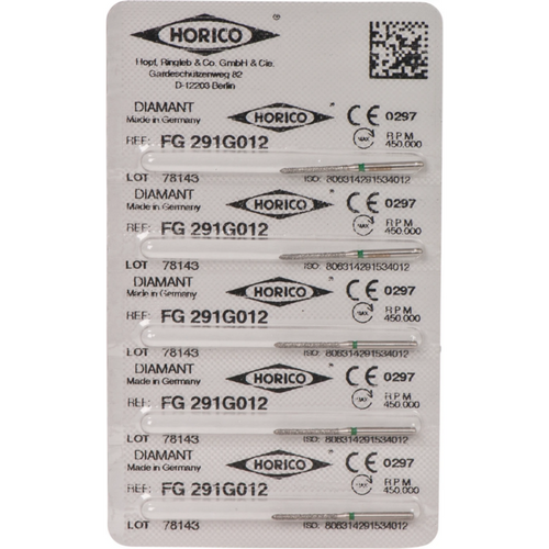 Diamant 291 5 stk., grønn grov, FG, figur 291, 11,5 mm, ISO 012