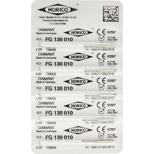 Diamant 130 5 stk FG, fasong 130, 8 mm, ISO 010