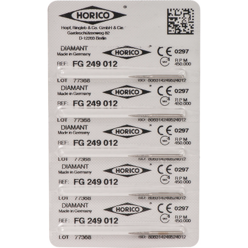 Diamant 249 5 stk. FG, fasong 249, 8 mm, ISO 012