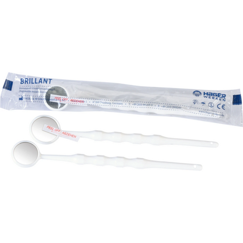 BRILLANT munnspeil 100 Stk. størrelse 4, 19 mm