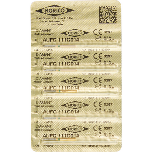 Diamant AuFG 111 5 stykker grønn grov, FG, figur 111, ISO 014