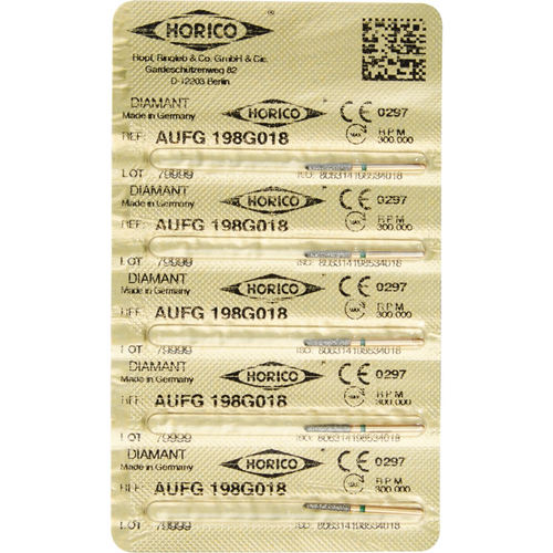 Diamant AuFG 198 5 stk grønn grov, FG, fasong 198, ISO 018