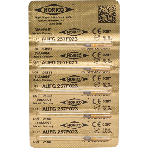 Diamant AuFG 257 5 stk gul ekstra fin, FG, fasong 257, ISO 023