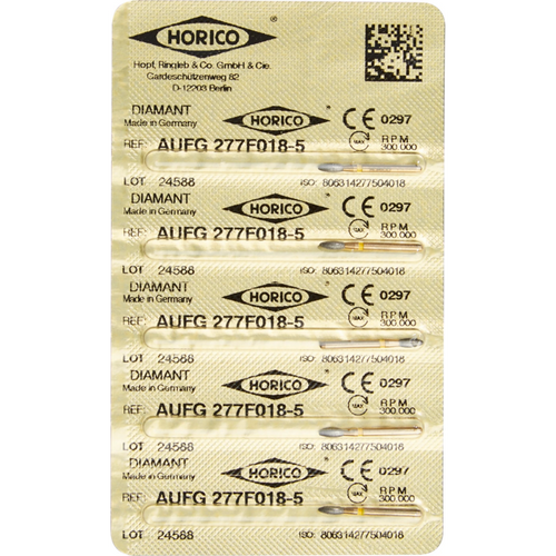 Diamant AuFG 277 5 stk gul ekstra fin, FG, figur 277, ISO 018