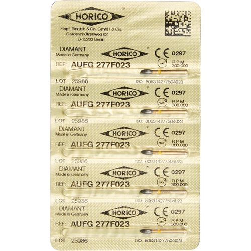 Diamant AuFG 277 5 stk gul ekstra fin, FG, figur 277, ISO 023