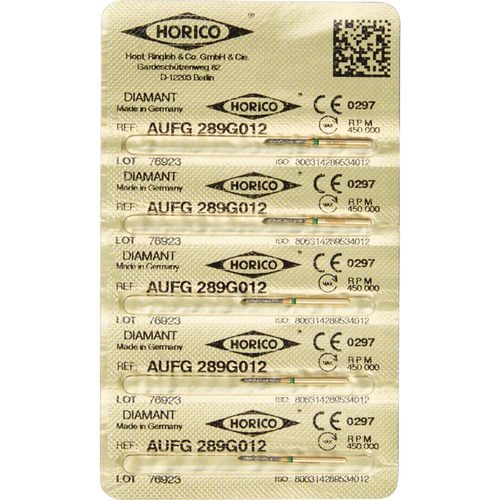 Diamant AuFG 289 5 stk grønn grov, FG, figur 289, ISO 012