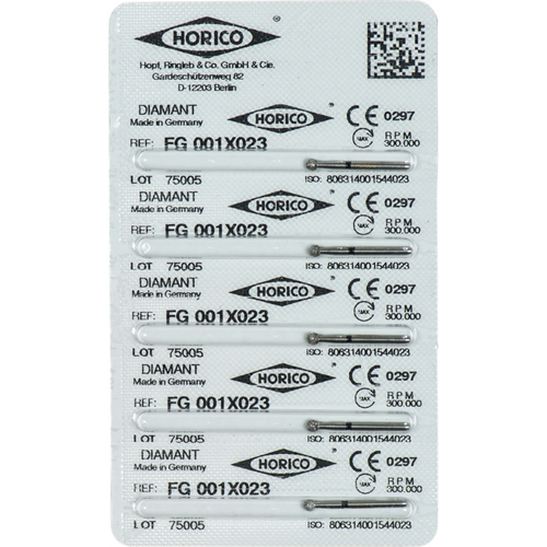Diamant 001 5 stk. svart ekstra grov, FG, fasong 001, svart ISO 023