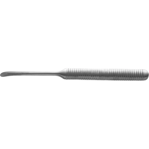 Rasparatorie Williger enkeltendet (buet, skarp), 160 mm, 6 mm bred, riflet/ergonomisk håndtak
