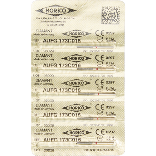 Diamant AuFG 173 5 stk. rød fin, FG, figur 173, ISO 016