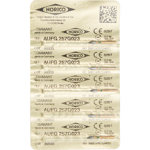 Diamant AuFG 257 5 stk grønn grov, FG, fasong 257, ISO 023