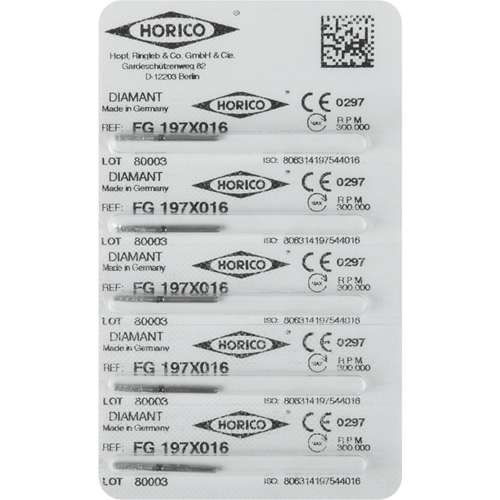 Diamant 197 5 stk. svart ekstra grov, FG, figur 197, 6 mm, ISO 016