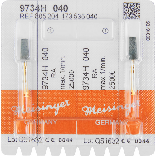 Diamant 9734 2 stk, blå grov, RA, figur 173, 10 mm, ISO 040