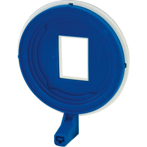 Bildeplate-/filmholdersystem stk. Visorring med blyvindu, 2 x 3 cm, for fronttenner, blå