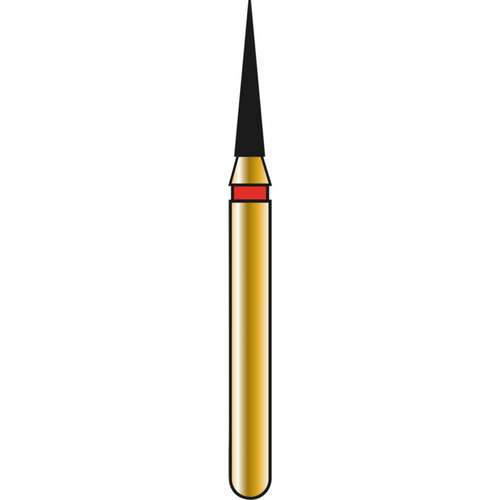 DIATECH diamanter G852 5 stk rød fin (F), FG, figur 164 konisk spiss, 6 mm, ISO 012