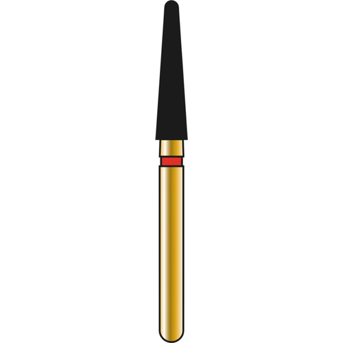 DIATECH diamanter G856 5 stk. rød fin (F), FG, fasong 198 rund kjegle, 9 mm, ISO 021