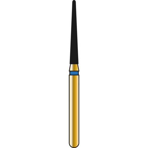 DIATECH diamanter G856L 5 stk. blå medium (M), FG, figur 199 konisk avrundet lang, 10 mm, ISO 014
