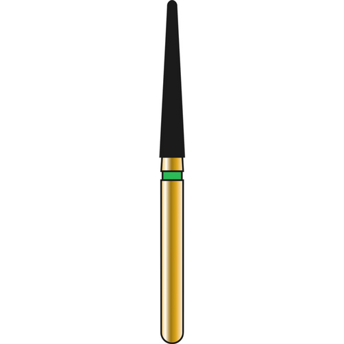 DIATECH diamanter G856L 5 stk. grønn grov (C), FG, figur 199 konisk avrundet lang, 11 mm, ISO 018