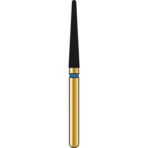 DIATECH diamanter G856L 5 stk blå medium (M), FG, figur 199 konisk avrundet lang, 11 mm, ISO 018