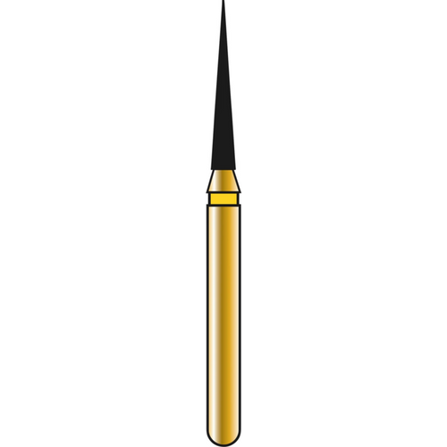 DIATECH diamanter G858 5 stk. gul ekstra fin (EF), FG, figur 165 kjegle spiss, 8 mm, ISO 012