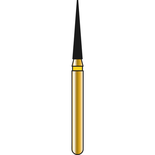 DIATECH diamanter G858 5 stk. gul ekstra fin (EF), FG, fasong 165 kjegle spiss, 8 mm, ISO 014