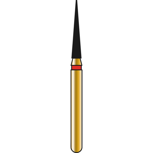 DIATECH diamanter G858 5 stk. rød fin (F), FG, fasong 165 kjegle spiss, 8 mm, ISO 014