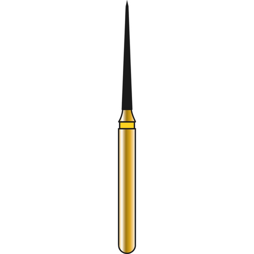 DIATECH diamanter G859 5 stk., gul ekstra fin (EF), FG, figur 166 konisk spiss, 10 mm, ISO 010