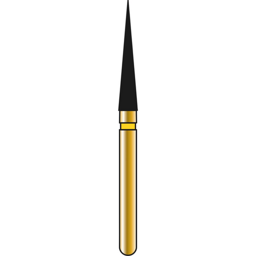 DIATECH diamanter G859 5 stk. gul ekstra fin (EF), FG, figur 166 konisk kjegle, 10 mm, ISO 018