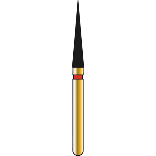 DIATECH diamanter G859 5 stk rød fin (F), FG, Figur 166 kjegleformet, 10 mm, ISO 018