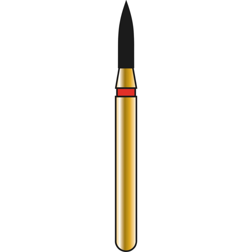 DIATECH diamanter G860 5 stk., rød fin (F), FG, fasong 245 flamme, 5 mm, ISO 012