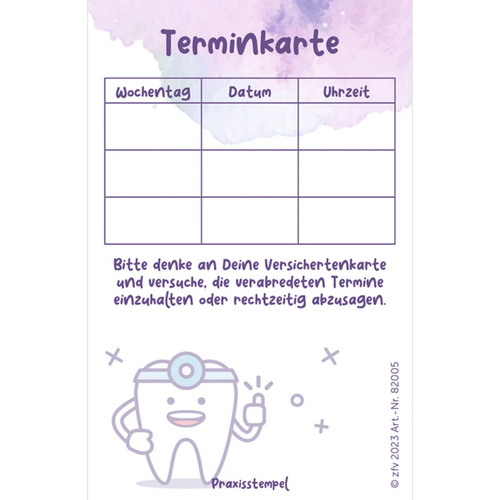 Timekort motiv 100 stk.
