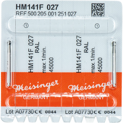 Kirurgiske HM-bor HM 141 2 stk. rød fin, RAL, figur 001, ISO 027
