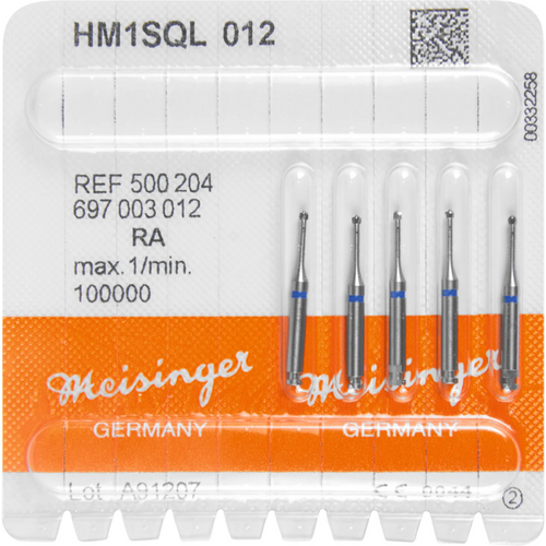 Hardmetallbor 1SQL 5 stk. cut-fr. krysskuttet fortanning, RA, blå, figur 697, ISO 012