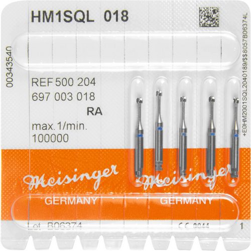 Hardmetallbor 1SQL 5 stk., krysskjærende, serratert, RA, blå, figur 697, ISO 018